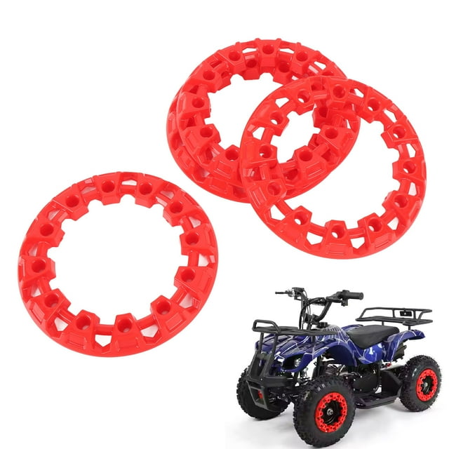 4Pcs 6 Inch ATV Wheel Hub Trim Cover, Plastic Tires Decorative Rim Guard ABS Material Universal Fitment for Go Kart Universal Kart Rim Guard