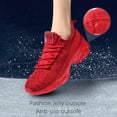 thumbnail image 4 of LUCKY STEP Fashion Rhinestone Mesh Sneaker Breathable Glitter Walking Shoes,Red,Womens, 4 of 12