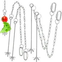 landege 4Pcs Chicken Vegetable Hanging Feeder Toys Chicken Veggies Skewer Fruit Holder with Chain for Hens