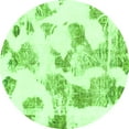 thumbnail image 1 of Ahgly Company Indoor Round Oriental Green Modern Area Rugs, 8' Round, 1 of 4