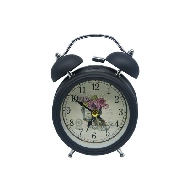Reloj despertador Inteprter de Metal negro HA082568-01