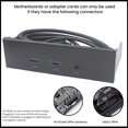 thumbnail image 4 of Optical Drive Bay Panel, Optical Drive Front Panel Hub USB3.2 GEN1 HD Sound Interface 19 Pin and 9 Pin  for PC, 4 of 7