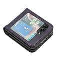 thumbnail image 3 of Allytechgroup Wallet Phone Case for Samsung Galaxy Z Flip 4 with Credit Card Slot, PU Leather Flip Case with Lanyard Kickstand for Women Girls Shockproof Back Cover for Galaxy Z Flip 4, Purple, 3 of 4
