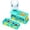 B, variant on HomelyJoy Paint Brush Rinser, Multifunctional Paint Brush Cleaner Art Supplies Painting Water Dispenser for Acrylic Watercolor, Train Shaped, White Green, 1 Pack