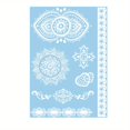 thumbnail image 3 of 1 Sheet Floral Temporary Tattoo, Lace Decal Flower Pattern, Waterproof Hand Arm Wrist Body Fake Tattoos For Women, 3 of 5