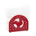 thumbnail image 1 of Porte-serviettes coq en fonte, rouge, 1 of 4