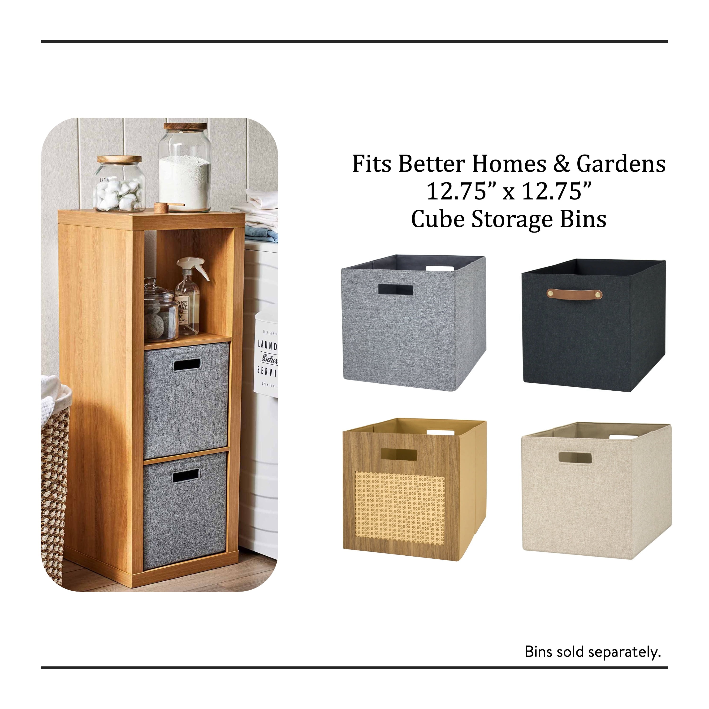 Better Homes & Gardens 3 Cube Storage Organizer, Light Honey