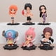 thumbnail image 1 of Figura de acción versión Q de One Piece Luffy Zoro Nami Sanji ZanBoa Shanks modelo adornos de escritorio 2 estilos 10 cm 6 piezas por juego, 1 of 5