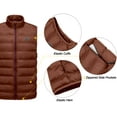 thumbnail image 4 of Little Donkey Andy Men's Lightweight Warm Puffer Vest Thermal Golf Sleeveless Jacket for Outdoor Hiking Travel Casual Apricot Orange XL, 4 of 7