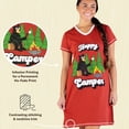 thumbnail image 6 of LazyOne Women's Nightgown, Funny V-Neck Sleep Shirt for Women (Red Happy Camper, XXL), 6 of 7