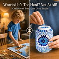 thumbnail image 4 of MEHOOM DIY Mosaic Lamp Kit, Turkish Crafts Kit for Adults, Luxury Moroccan-style Decor, Table Lamp for Bedroom Ambiance, Perfect Gift for Her or Him (Serenity Blue), 4 of 11