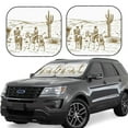 thumbnail image 1 of Easygdp Western Desert Cowboys for 2 PCS Foldable Car Sun Shade Front Windshield Sun Protection Cover for Car, SUV, Truck-Small, 1 of 6