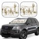 thumbnail image 1 of Balery Western Desert Cowboys Parasol para parabrisas de coche de 2 piezas | Parasol plegable para parabrisas delantero de coche para la mayoría de sedanes-Medium, 1 of 6