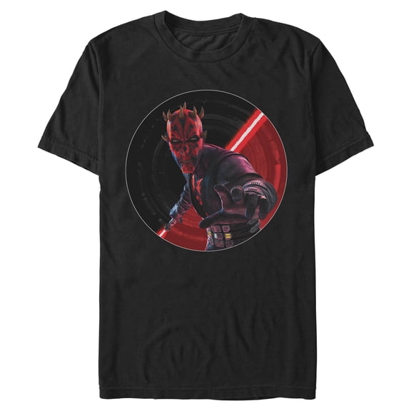 Mens Star Wars: Maul – Shadow Lord Dark Lord Red and Black Badge T Shirt