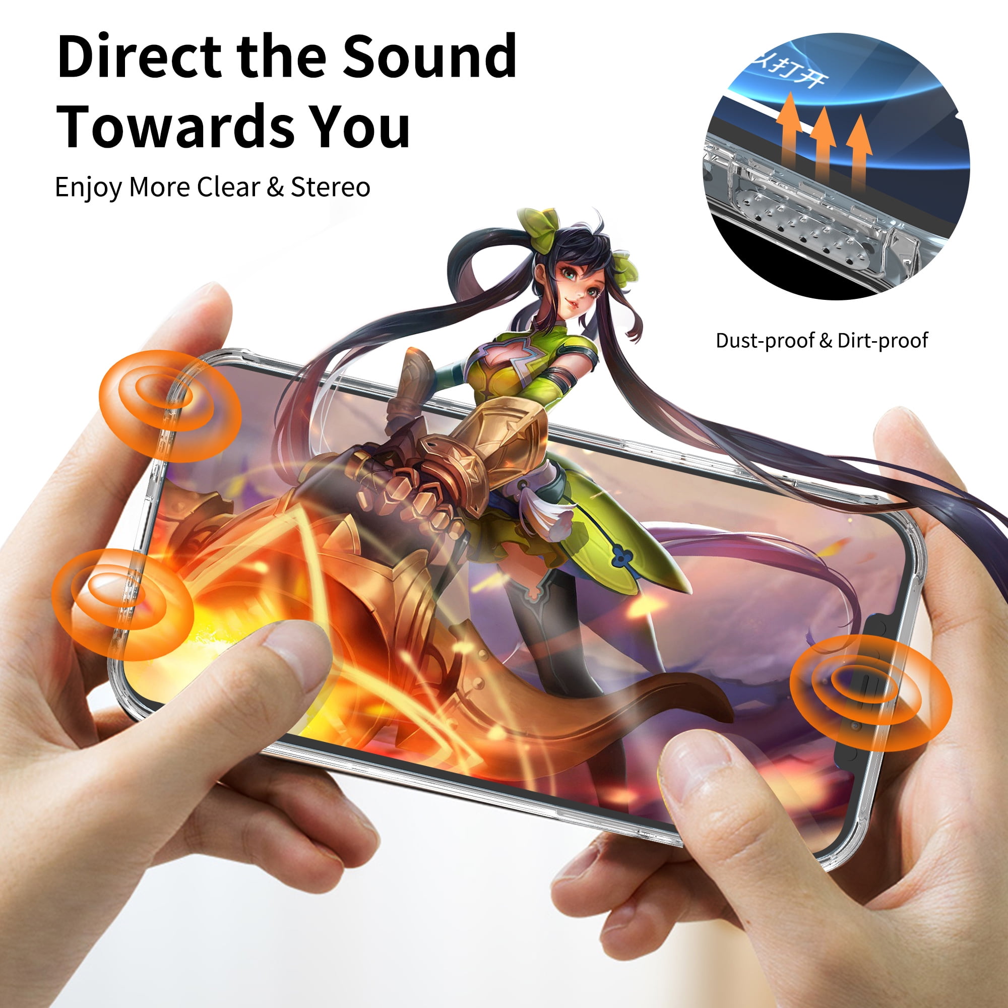 Surlong Clear Magnetic Phone Case for iPhone 12 Case/12 Pro Case, Compatible with MagSafe Wireless Charging