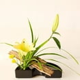 thumbnail image 3 of Half-moon Ikebana Flower Vase Fresh Flowers Arranging Holder Tray, 3 of 8