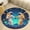 Flannel-3, variant on Cute Astronauts Space Adventure Round Area Rugs for Bedroom Living Room, 4FT Soft Indoor Circle Carpets, Carpet Home Decor Floor Mat