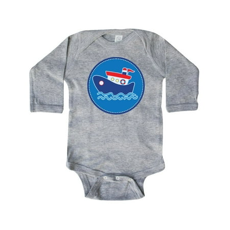 

Inktastic Tug Boat Nautical Sea Gift Baby Boy or Baby Girl Long Sleeve Bodysuit