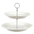 thumbnail image 2 of Lenox Unisex French Perle Tiered Server White Serveware, 2 of 2