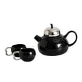 thumbnail image 3 of deevoka Ceramic Tea Set for Adults Teapot and Cups for Tea Party Kitchen and Living Room black, 3 of 9