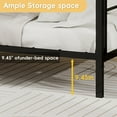 thumbnail image 5 of Harper & Bright Designs Queen Size Iron Bunk Bed with Ladder, Queen Over Queen Metal Bunk Bed Frame with Safety Rails for Bedroom, Black, 5 of 11