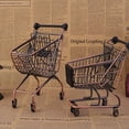 thumbnail image 3 of FUTUREORYY 1Pc Iron Food Presentation Holder Basket with Trolley Design for Bar Snacks Storage, 3 of 8