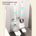 thumbnail image 4 of Hovmgk 3-in-1 Toilet Brush Set, Multi-Purpose Bathroom Cleaning Kit with TPR Unclogger, Plastic Crevice Brush and Wall-Mounted Storage Stand, Ventilated for Easy Storage and Drying, 4 of 9