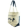 thumbnail image 4 of K-Cliffs Heavy Duty Canvas Tote Shoulder Bag Blue Large, Unisex, Dimension: 12.5" x 18.5" x 6"., 4 of 4