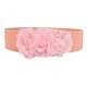 thumbnail image 3 of Cinturón elástico con lazo grande y flores para mujer, ancho, ideal para suéteres y accesorios. Rosa, 3 of 9