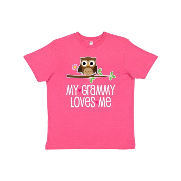 Inktastic My Grammy Loves Me Owl Youth T-Shirt