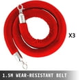 thumbnail image 4 of VEVOR  Stainless Steel Stanchion Post Queue 6pcs, Crowd Control Red Velvet Rope 38inch, Silver Crowd Control Barriers Queue Line, 4 of 9