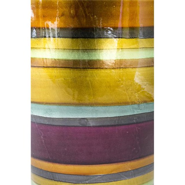 Heather Ann Creations W1039-B75 Stripes 21 in. Ceramic Vase - Multi-Color