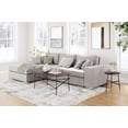 thumbnail image 4 of ZUO Brickell Modern Pine Wood Polyurethane and Polyester Sectional in Light Gray, 4 of 12