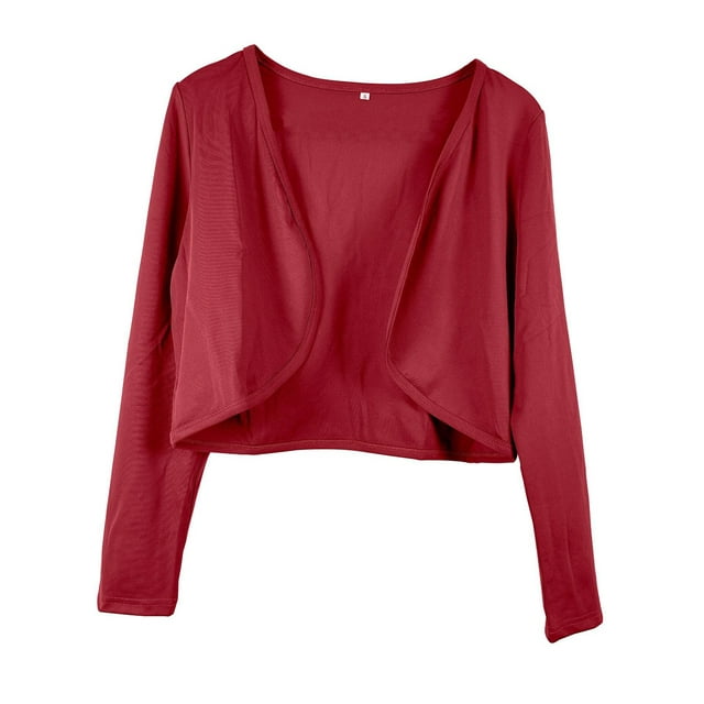 Bellella Cardigan pour Femmes, Chandail, Veste à Manches Longues, Haut Léger, Cardigan Ample à devant Ouvert, Chemisier pour Femmes, Rouge, M