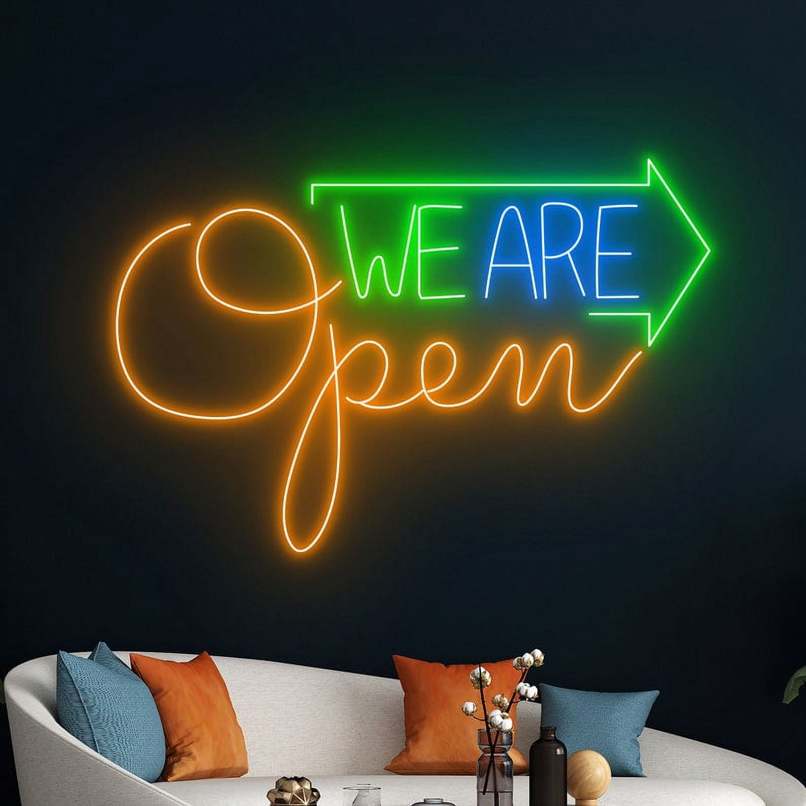 Handmadetneonsign We Are Open Neon Sign, We Are Open Led Sign, Open Led Light, Welcome Neon Light