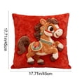 thumbnail image 3 of Nkmbld New Year Decorations Throw Pillow Covers, Year of The Horse Spring Festival Pillowcases, Happy Lunar New Year Holiday Cushion Case Decoration for Sofa Couch, 3 of 8