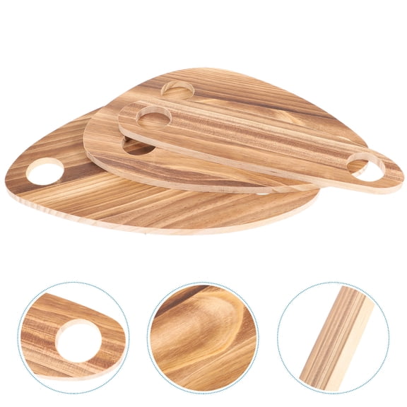 IFANLANDOR 3Pcs Wine Bottle Cheese Tray Floating Cheese Board Assorted Color Wood Material Nordic Style For Outdoor Use