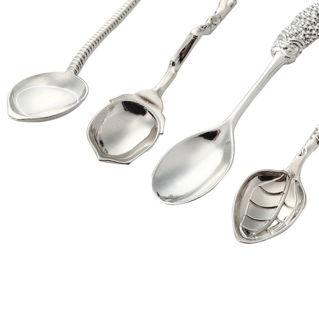 Cuchara Vajilla 4pcs Vintage Mini Aleación Café Té Helado ANGGREK Otros
