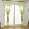 thumbnail image 2 of Lssam Light Green Sheer Curtains Panel, Semi Transparent Voile Rod Pocket Sheer Window Drapes for Bedroom Bed Canopy Living Room Dining Wedding Party Backdrop, 2 of 4