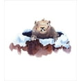 thumbnail image 3 of Groundhog Day Collection Duvet Cover Set, Watercolor Painting of Marmot in Spring Snowy Hole, Decorative 3 Piece Bedding Set with 2 Pillow Shams, Queen Size, Mauve Taupe Blue and White, by Ambesonne, 3 of 3