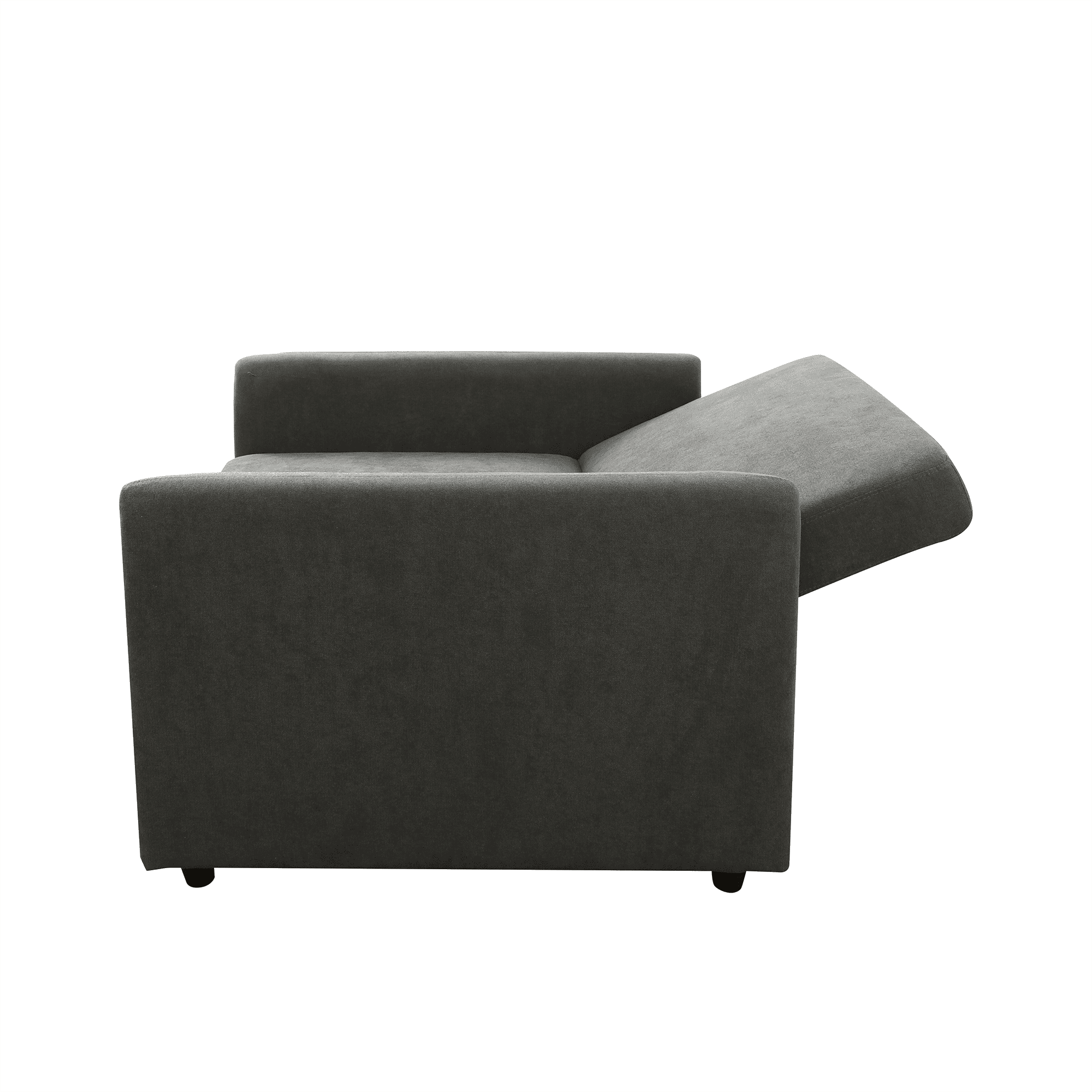 MAYEERTY 36" Modern Upholstered Lint Convertible Sofabed Armchair - Quick-Fold Design for Living Room, Gray