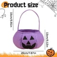 thumbnail image 3 of Pgeraug Halloween Pumpkin Bucket , Candy Bags , Fluorescent Pumpkin Non-Woven Reusable Trick-Or-Treat Tote for Ki-ds, Light Violet, 3 of 6