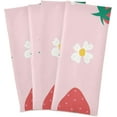 thumbnail image 2 of Dreamtimes Strawberry White Flowers Kitchen Towel, Dish Towels Quick Drying Tea Towels Absorbent Hand Towels for Kitchen Sink Dinner Table 28 x 18 Inches, Set of 6, 2 of 7
