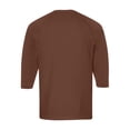 thumbnail image 6 of 3/4 Sleeve Shirt for Men Regular Fit Henley T-Shirt Pullover Lightweight Gym Workout Baseball Tops Button Up Shirts Brown S, 6 of 6