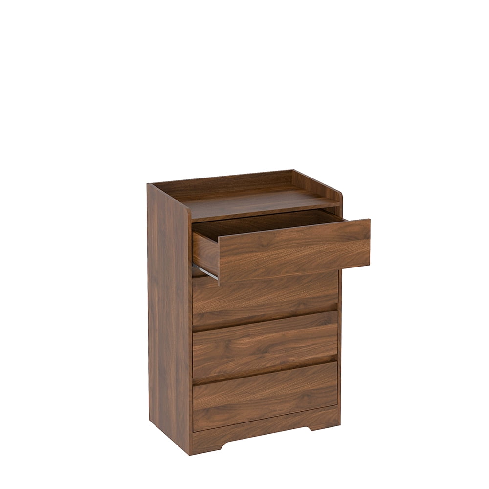 YINGYING 4 Drawer Dresser, Modern Wooden Tall Chest of Drawers Waterproof Dressers Storage Organizer for Living Room, Entryway, Bedroom