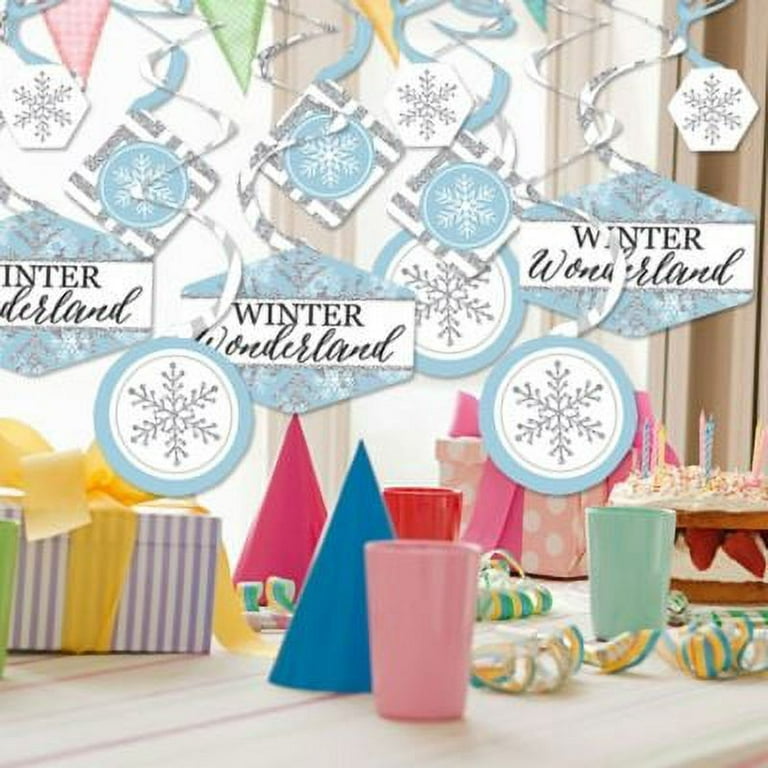 Big Dot of Happiness Winter Wonderland - DIY Party Supplies - Snowflake  Holiday Party & Winter Wedding DIY Wrapper Favors and Decorations - Set of  15