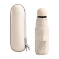 thumbnail image 5 of Sun Rain Umbrellas Outdoor Activities Mini Folding Umbrella Compact Umbrella Beige with Case, 5 of 8