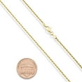 thumbnail image 3 of Miabella Solid 925 Sterling Silver Italian 1.5mm Diamond-Cut Braided Rope Chain Necklace for Men Women, Made in Italy (yellow-gold-plated-silver, Length 26 Inches), 3 of 7