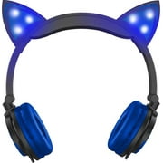 Hype Wired Blue LED Cat Ear Headphones with 3.5mm Jack Plug