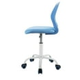 thumbnail image 4 of Pemberly Row Sponge Adjustable Mid Back Swivel Armless Office Chair in Blue, 4 of 11